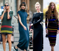 針織裙的多種穿法，為秋天花樣打call！